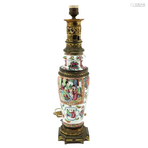 A Cantonese Famille Rose Lamp