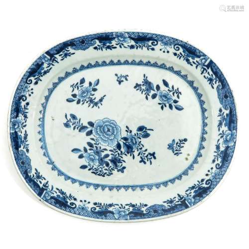 A Blue and White Serving Dish