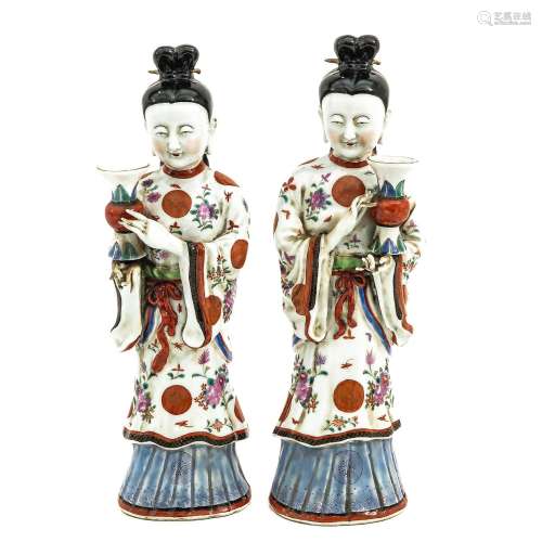 A Pair of Chinese Figures