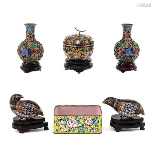 A Collection of Cloisonne Items