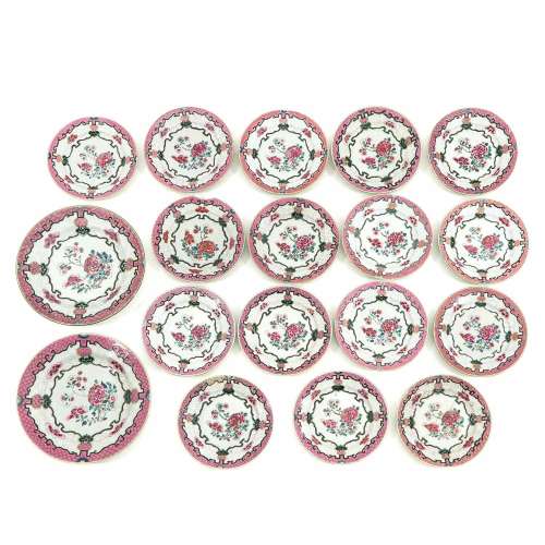 A Collection of Famille Rose Plates