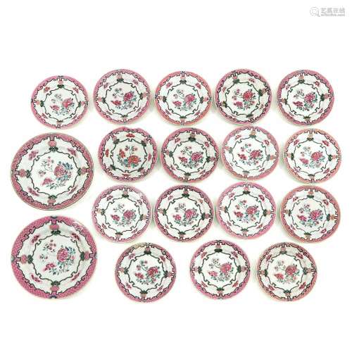 A Collection of Famille Rose Plates