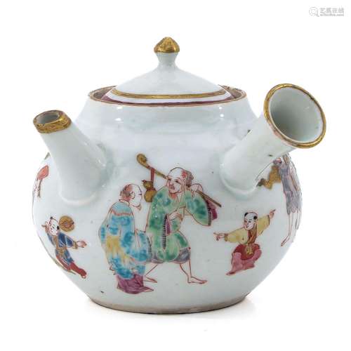 A Small Famille Rose Teapot