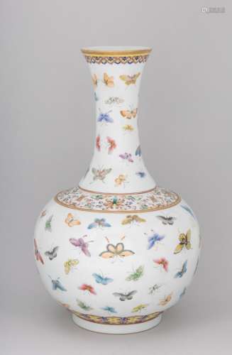 A Chinese famille rose globular form vase, 15 1/2 in. (39.4 ...