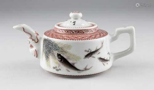 A 20th century Chinese enameled teapot, 3 in. (7.6 cm.) h.