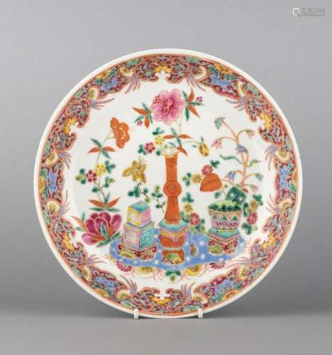 A Chinese famille rose plate, 9 1/2 in. (24.1 cm.) d.