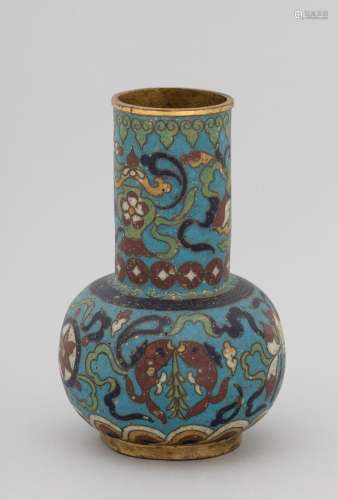 A small Chinese champlevé vase. 5 in. (12.7 cm.) h.