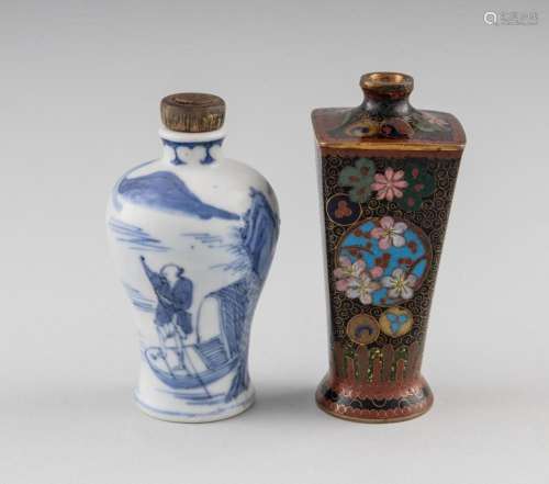 A Japanese tapered rectangular vase, 3 1/2 in. (8.9 cm.), 3 ...