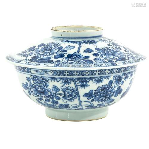 A Blue and White Bowl with Cover