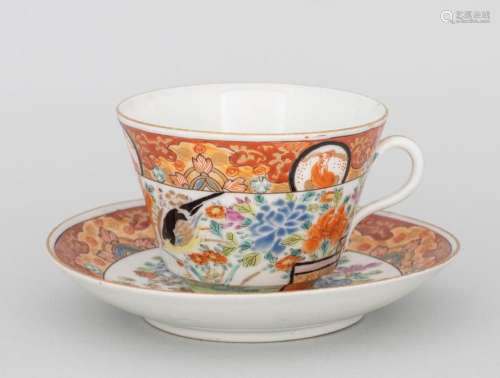 A Japanese Arita teacup and saucer
