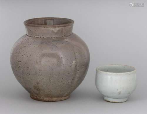A Korean Choson dynasty spherical bowl, 8 1/2 in. (21.6 cm.)...