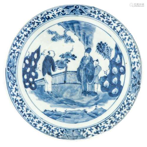 A Blue and White Plate