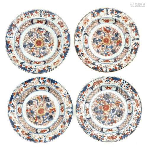 A Series of 4 Imari Plates