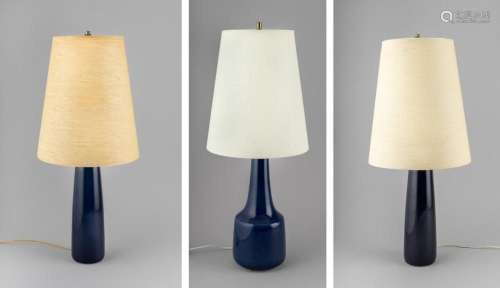 A set of three mid-century modern Lotte lamps, 32 1/2 in. (8...