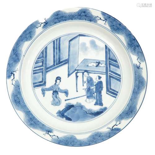 A Blue and White Plate