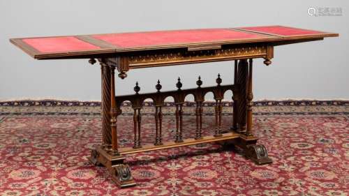 A 19th century Italian drawleaf sofa table, 30 x 23 1/2 x 39...