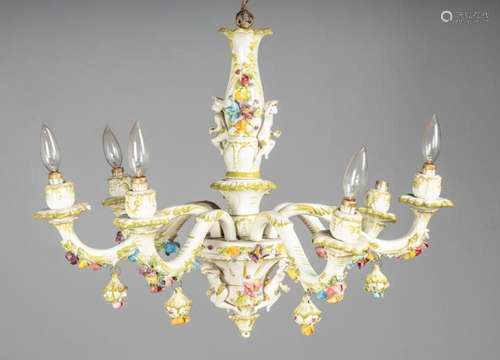 A seven branch rococo chandelier, 21 1/2 in. (54.6 cm.) h.