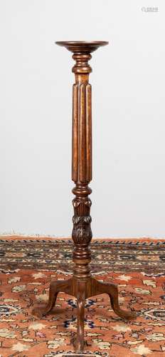 A mahogany torchiere. 52 1/2 in. (133.4 cm.) h