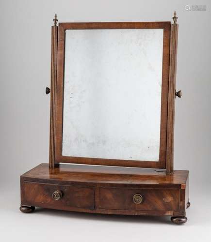 A Georgian swing framed toilet mirror. 26 1/4 x 9 1/4 x 21 i...