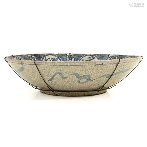 A Large Blue and White Swatow Bowl