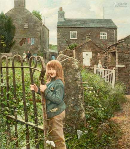 Jack Cudworth, British (1930-2010), Girl Holding an Iron Gat...