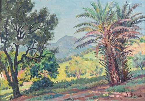 Suzanne Bernot, French (1899-1982), Algerian Landscape, oil ...