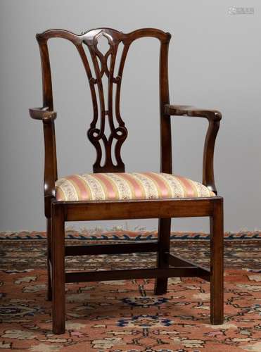 A Georgian style mahogany children\'s armchair. 32 x 19 x 16...