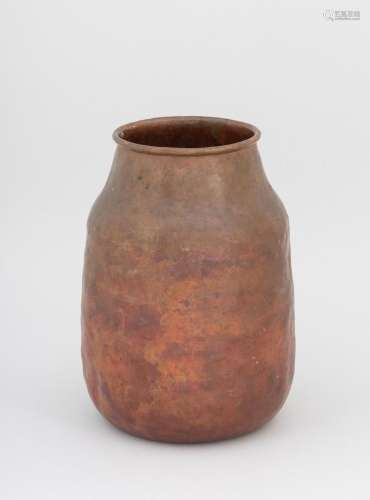 Dirk Van Erp, copper vase, 7 in. (17.8 cm.) h.