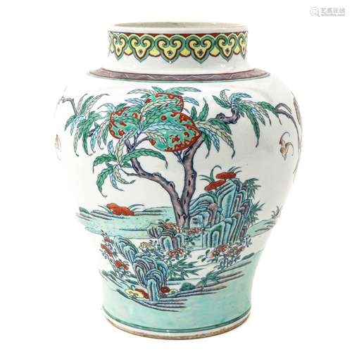 A Polychrome Decor Jar