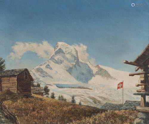 Eric Tansley, British (1916-1979), The Matterhorn, oil on ca...