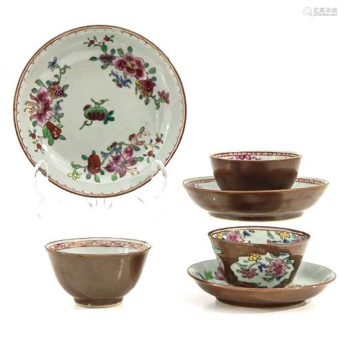 A Collection of 3 Cups and Saucers