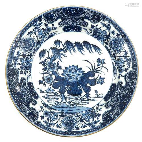 A Blue and White Plate