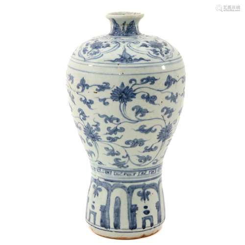 A Blue and White Meiping Vase