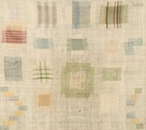 EVEHW 1762 an unusual darning sampler. 16 x 18 in. (40.6 x 4...