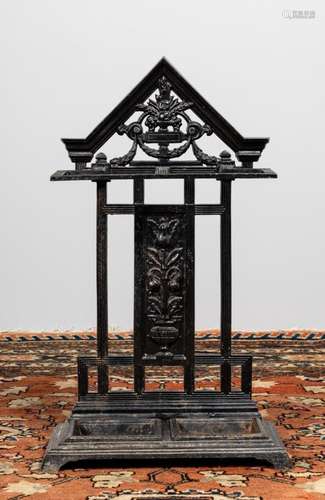 A Falkirk cast iron umbrella stand. 31 1/2 x 9 3/4 x 18 3/4 ...