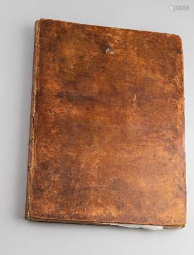 A leather bound copy of Plate to Cook and Capt Kings Voyage