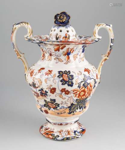 An Amherst Japan Stone China potpourri urn, 13 in. (33 cm.) ...