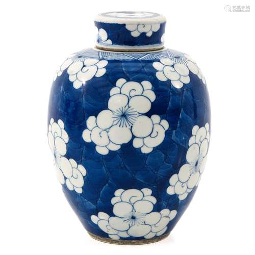 A Blue and White Ginger Jar