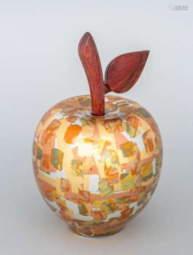 A carved and polychrome \'Dandied Apple\', 6 in. (15.2 cm.) ...