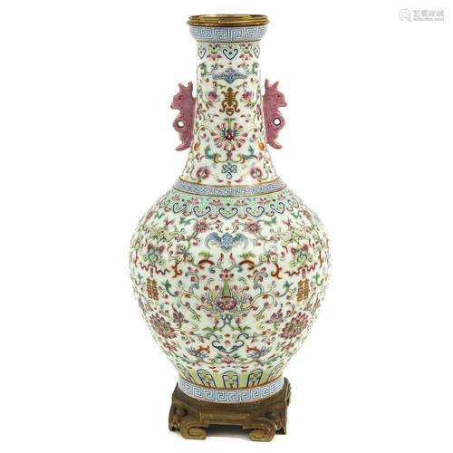 A Famille Rose Vase