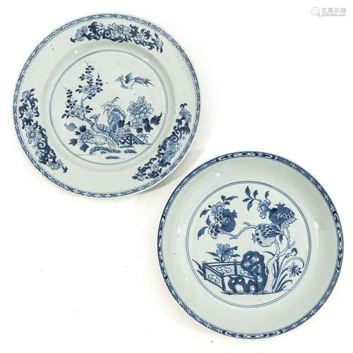 A Lot of 2 Blue and White Plates