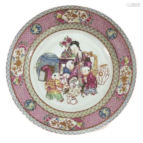 A Famille Rose Plate