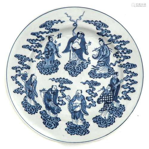 A Blue and White Plate