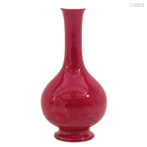 A Ruby Glaze Vase