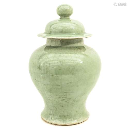 A Celadon Jar with Cover