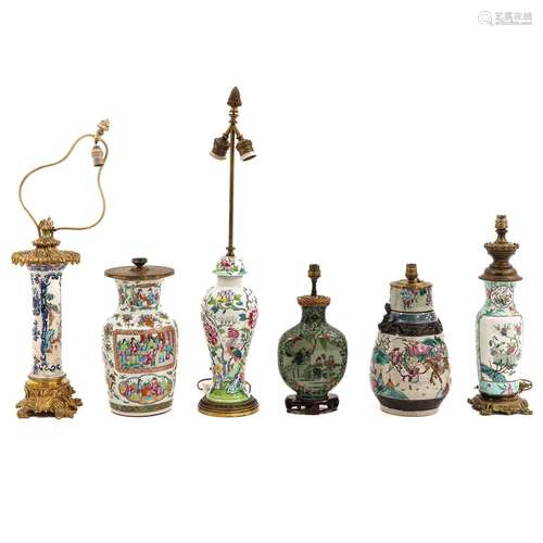 A Collection of 6 Lamps