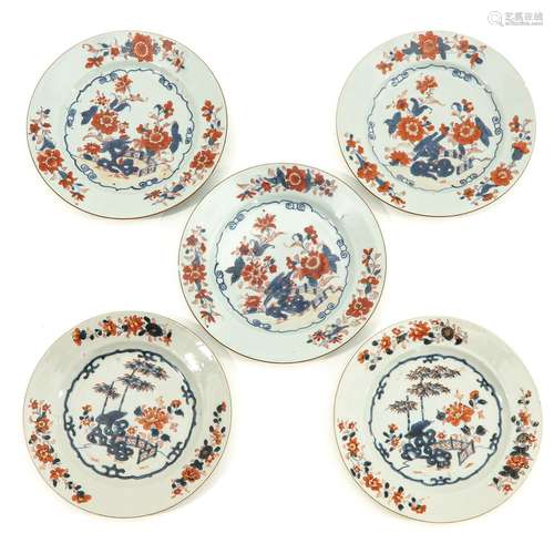 A Series of 5 Imari Plate