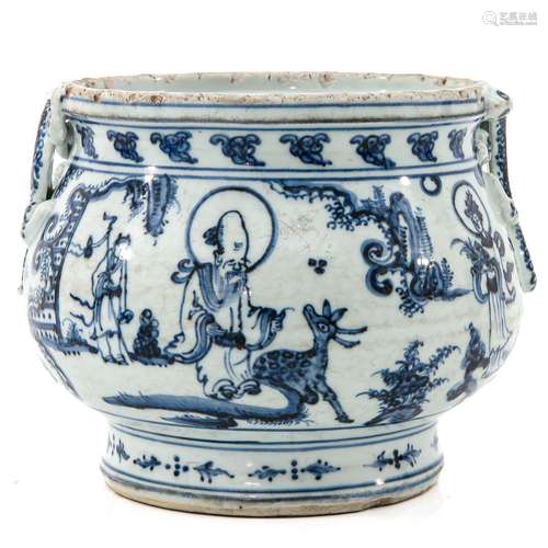 A Blue and White Censer