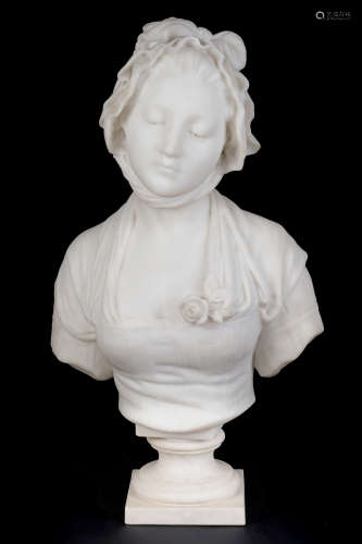 18-19世纪 少女头像（Fille buste） 大理石