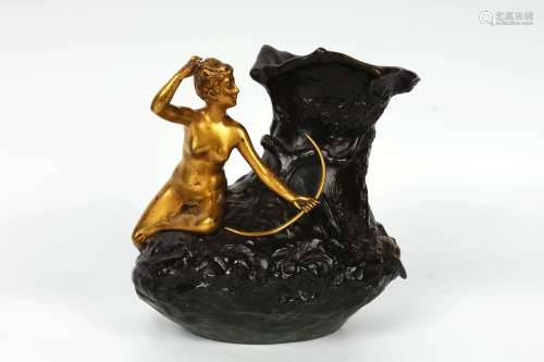 18-19世纪 狄安娜花瓶 (Vase diane) 铜鎏金